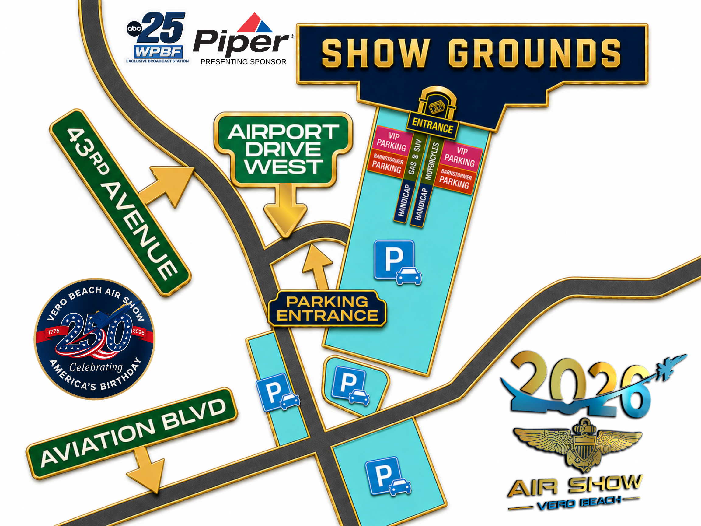 2026 Vero Beach Air Show Parking Map